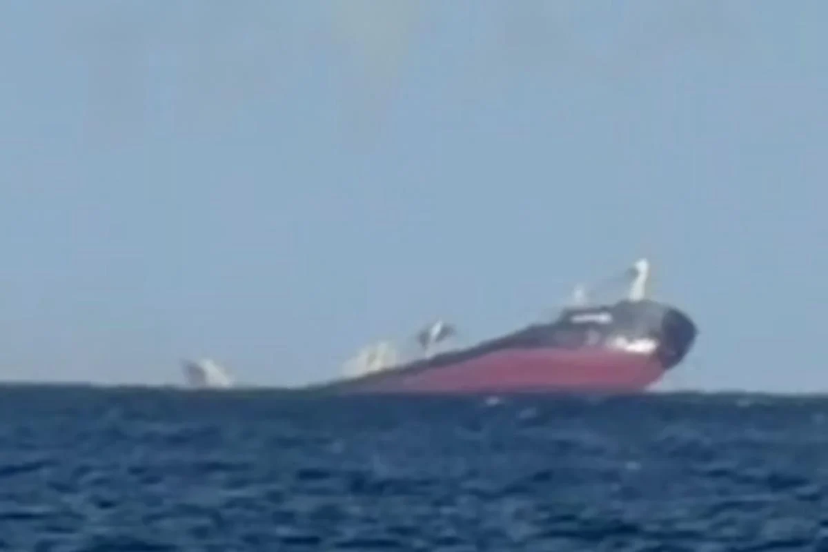 Біля Одеси потонуло торгівельне судно, яке атакували росіяни (відео)